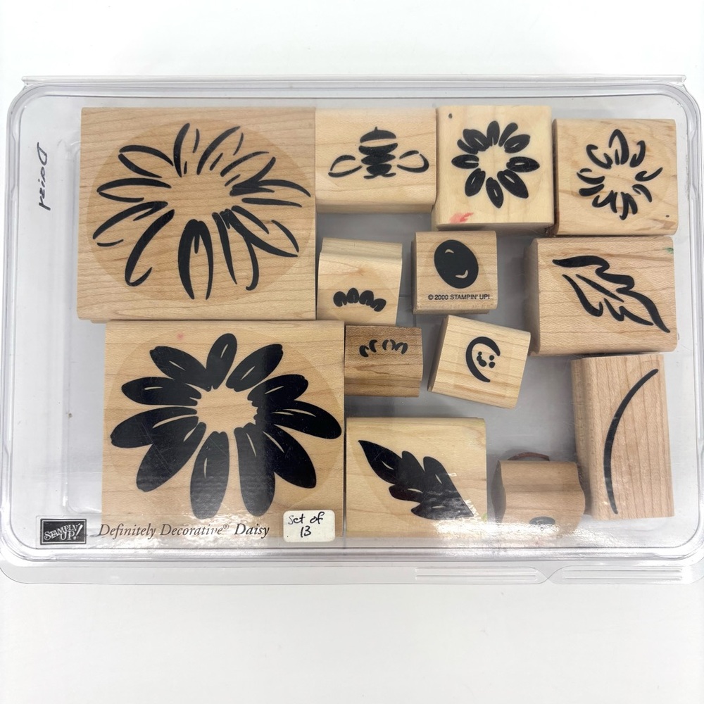 Stampin' Up! 'Definitely Decorative: Daisy' Set of 13 Rubber Stamps